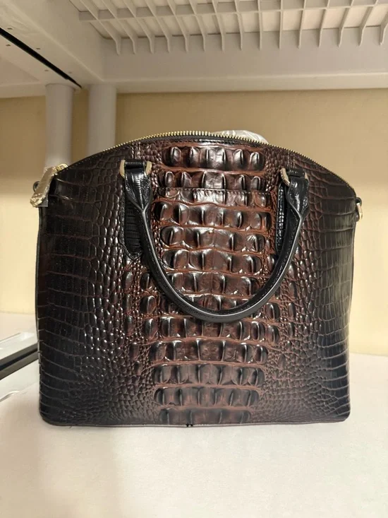 Brahmin Cocoa Gala Duxbury Satchel, a limited edition handbag NWOTs - Picture 4 of 10